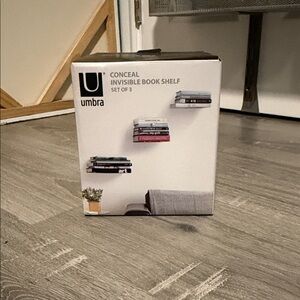 Umbra Conceal Floating Book Shelf Set - Modern Design
